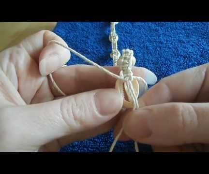 How to Put or Insert Cowrie Shells Onto Hemp Macrame Necklaces or Bracelets