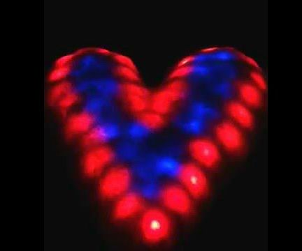 Color Changing LED Snow Heart Valentine