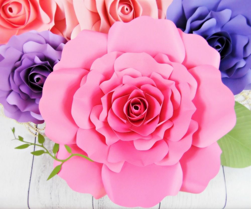DIY Giant Paper Rose Tutorial (Eden Style Template) 