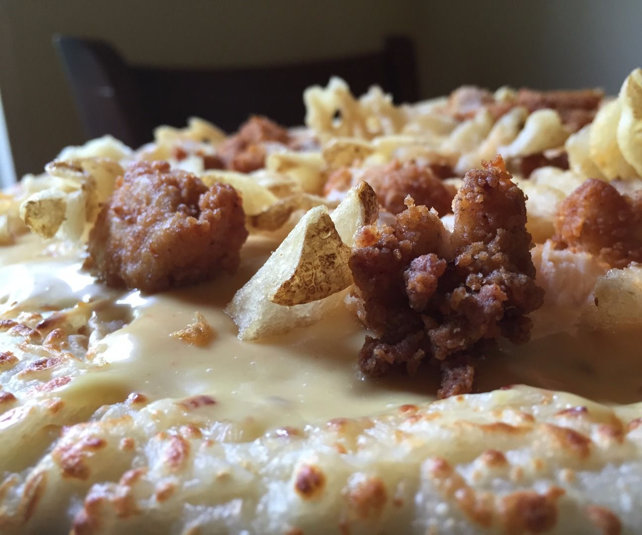 Chicken & Waffle Fry Pizza