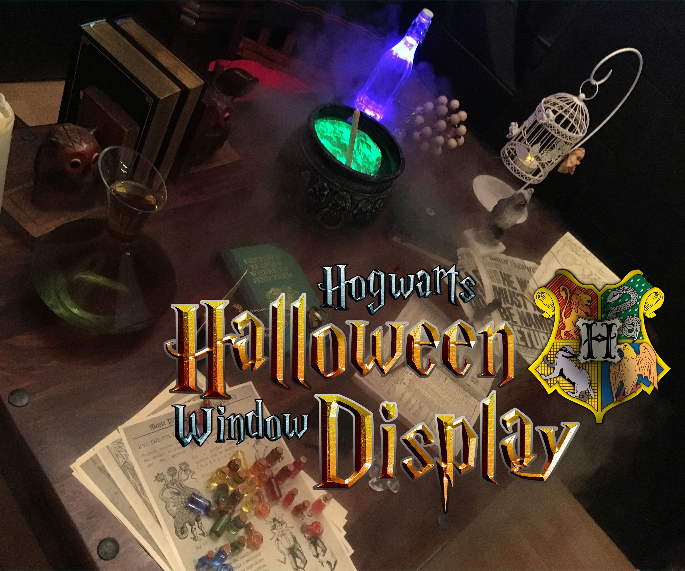 Hogwarts Halloween Window Display