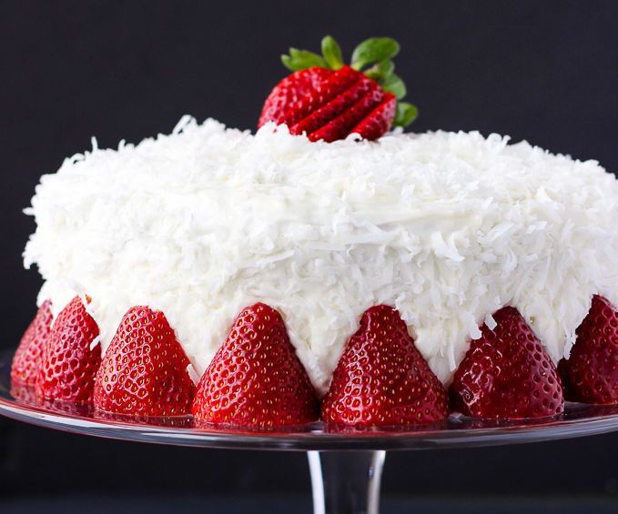 Strawberry Coconut Cake