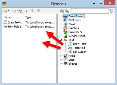 In Visuino Set Components