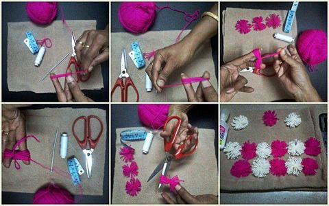 Crochet Pom Pom/flowers