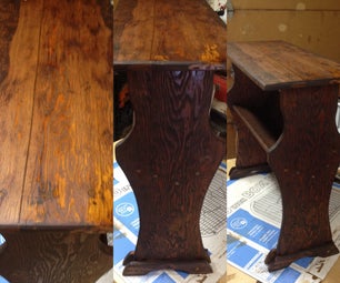 Restoring an Antique End Table With Bookshelf