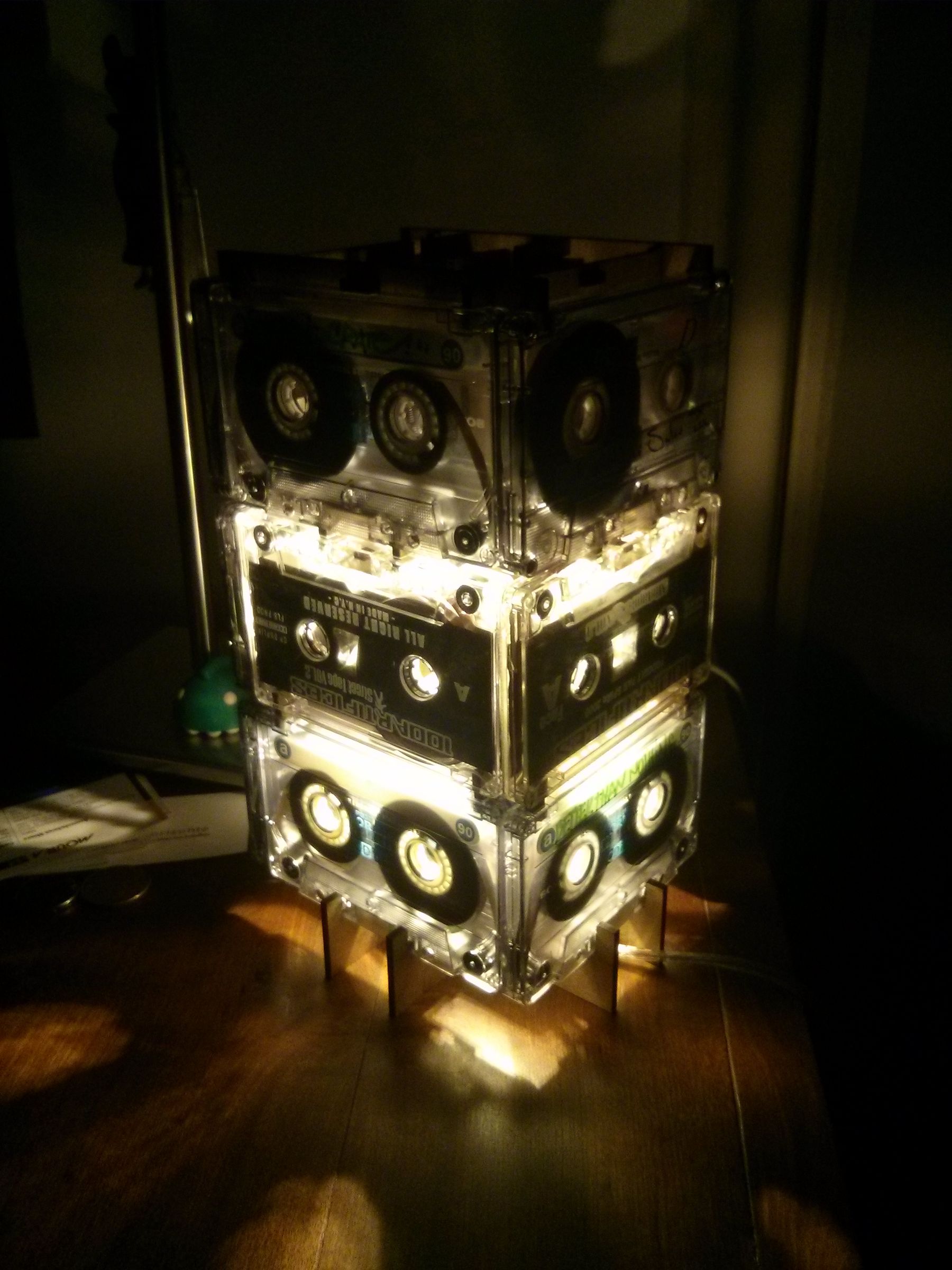 "Upcycled" Cassette Tape Lamp (Lasercutted) 3 Steps (with Pictures