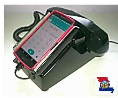 Docking Station, Retractable Cords & Working Handset for Your Cell Phone Built From an Old Phone.