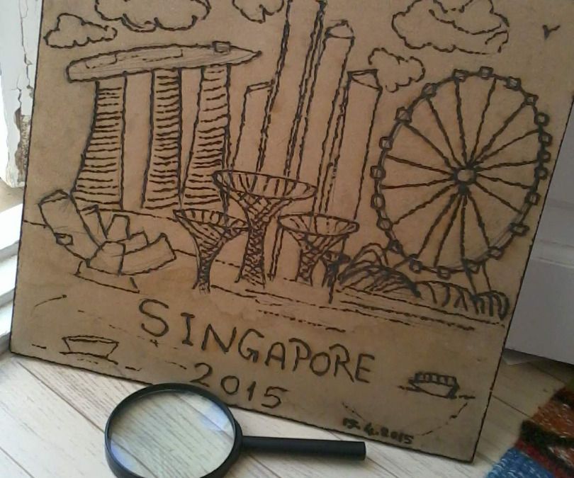 Singapore Solar Burn Art 