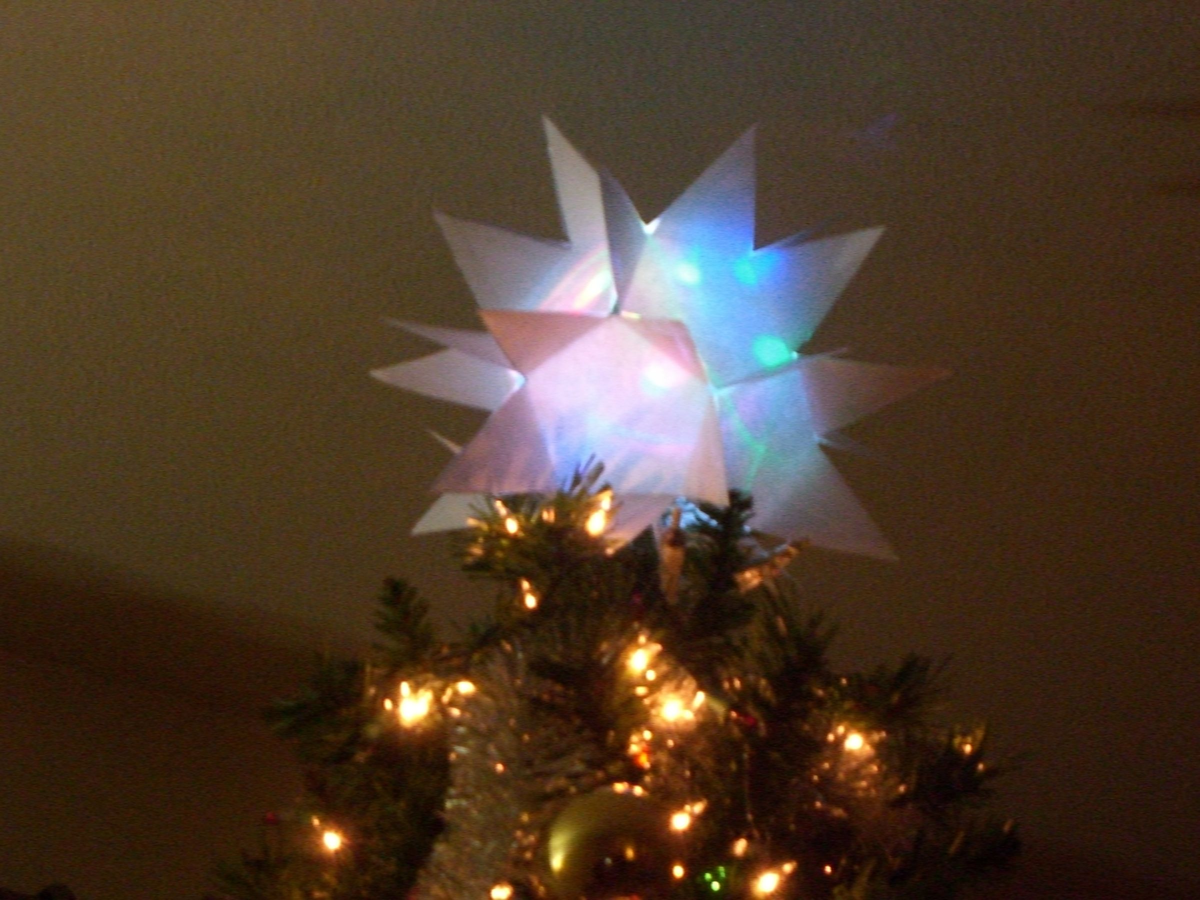Flashing Multicolor Christmas Tree Star