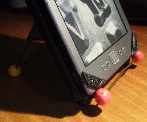 Tablet Stand with Sugru and Coat Hanger