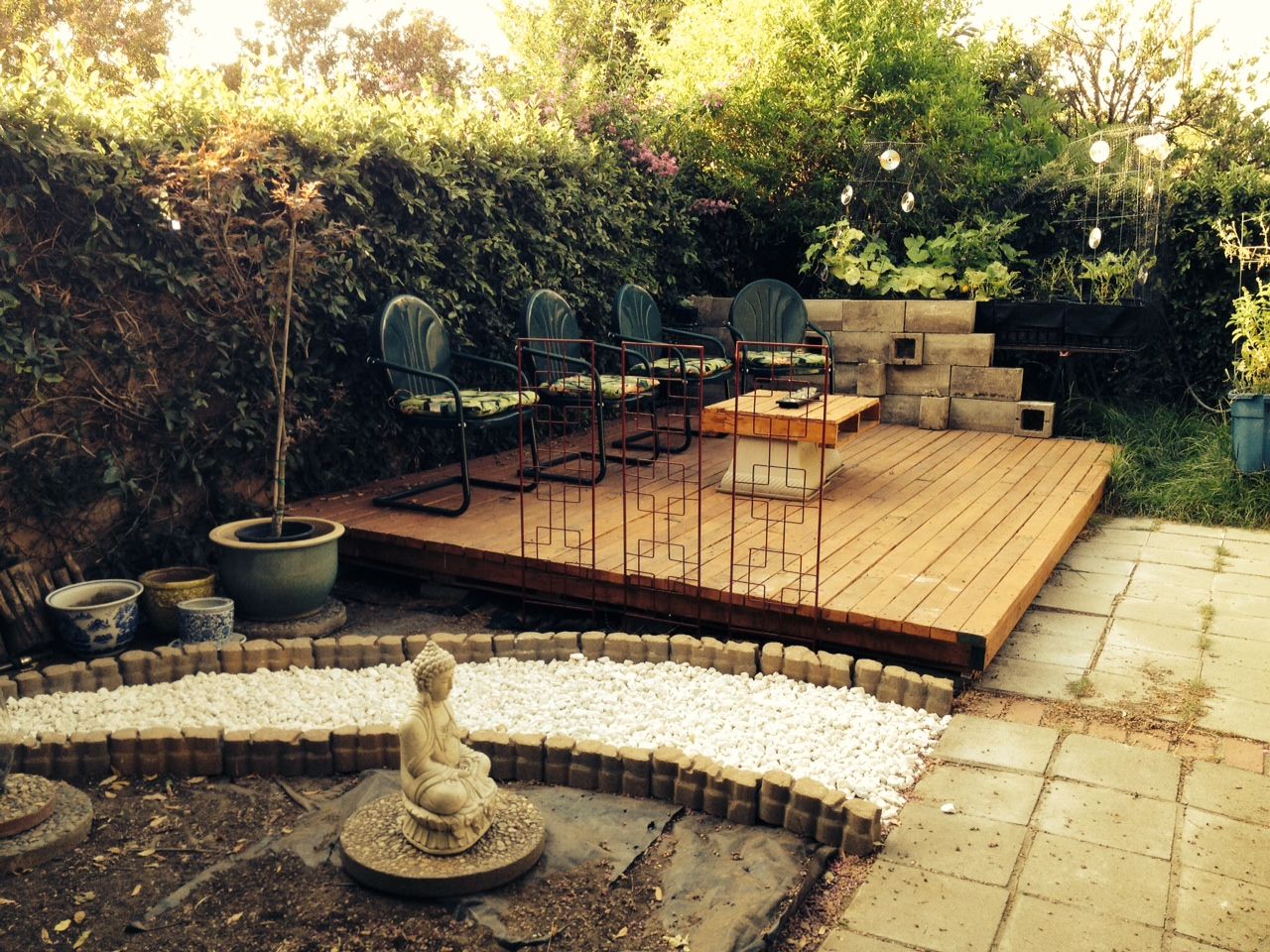 Wood Pallet Backyard Deck - Image 1