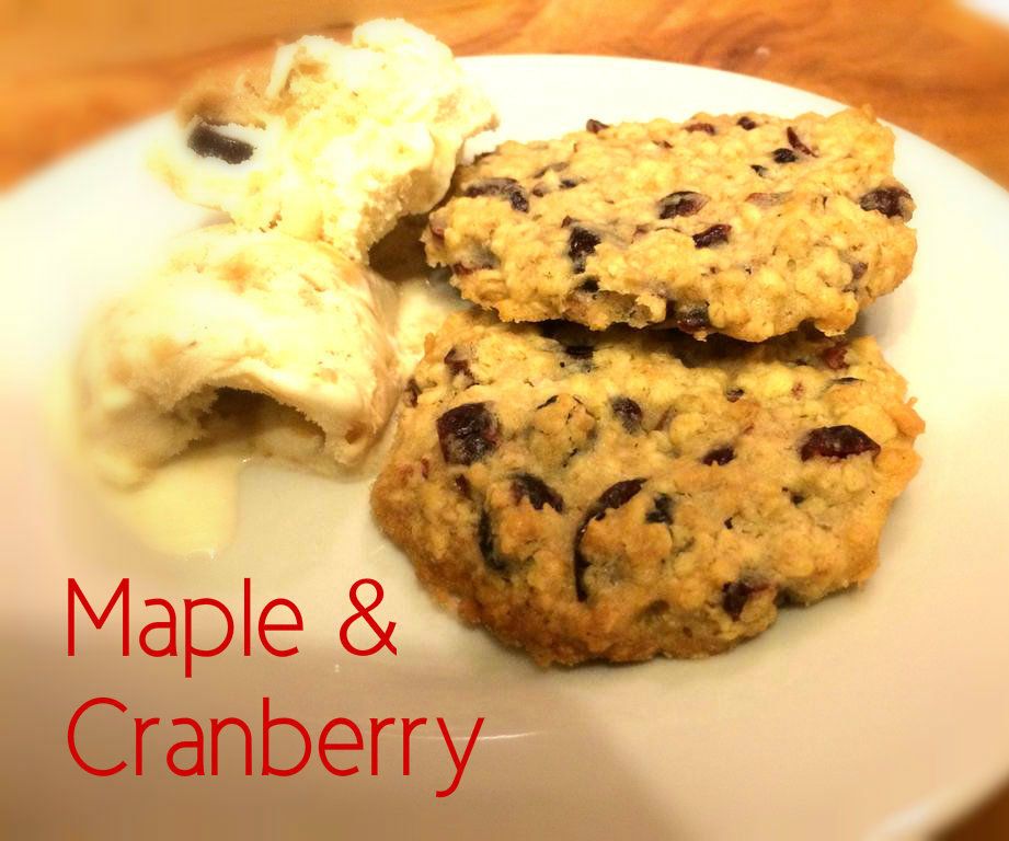 Maple and Cranberry Oat Cookies