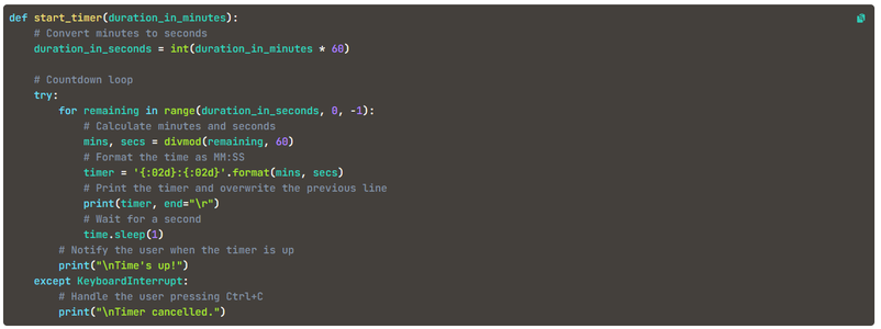 Step-by-step Coding Tutorial for a Simple Timer in Python : 10 Steps ...