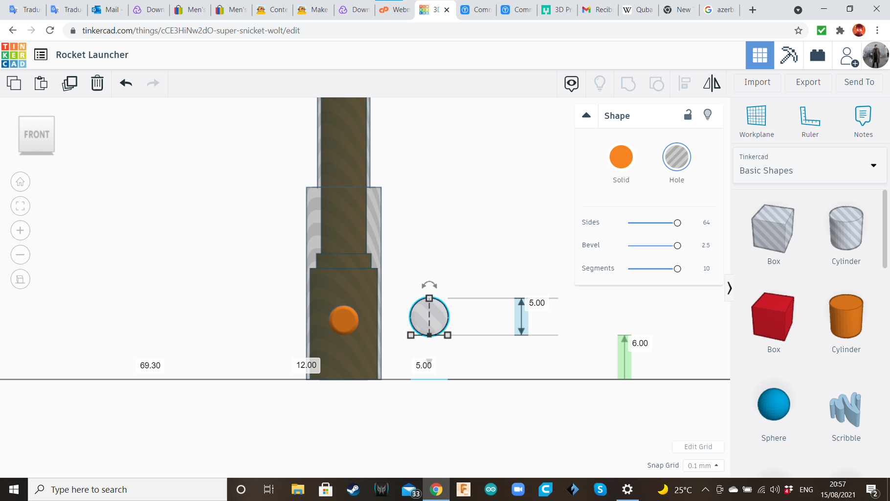 Tinkercad Robotics for School: Rocket Launching Mini-bot : 32 Steps ...