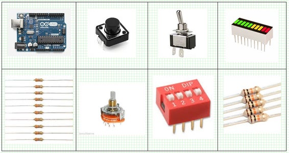 Arduino and DIP, Rotary, Toggle, Push Button Switches