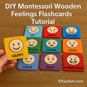 🎁 DIY Montessori Wooden Feelings Flashcards Tutorial for Autism & ADHD | Personalised | Christmas Edition