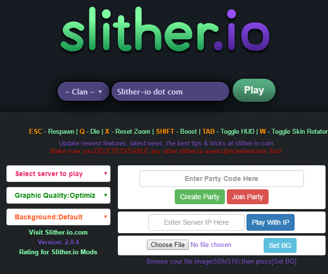 Slither.io MOD HACK CHEAT- COSTUMES - BOTS - SCROLLING - ZOOM - CLANS - SERVERS WITH FRIENDS 