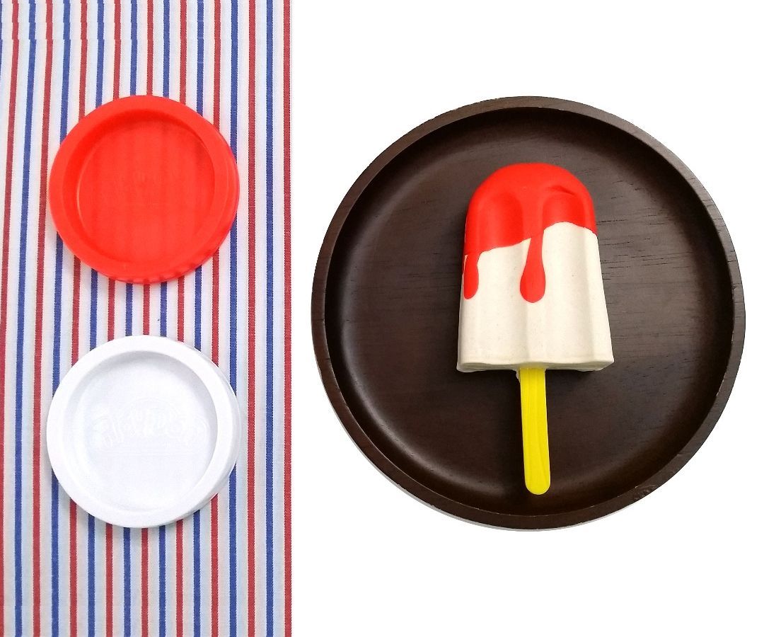 How to make a melting popsicle with two Play-Doh colors