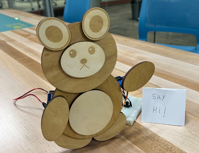 Servo Bear: the Little Laser-Cut Buddy Who Says Hello