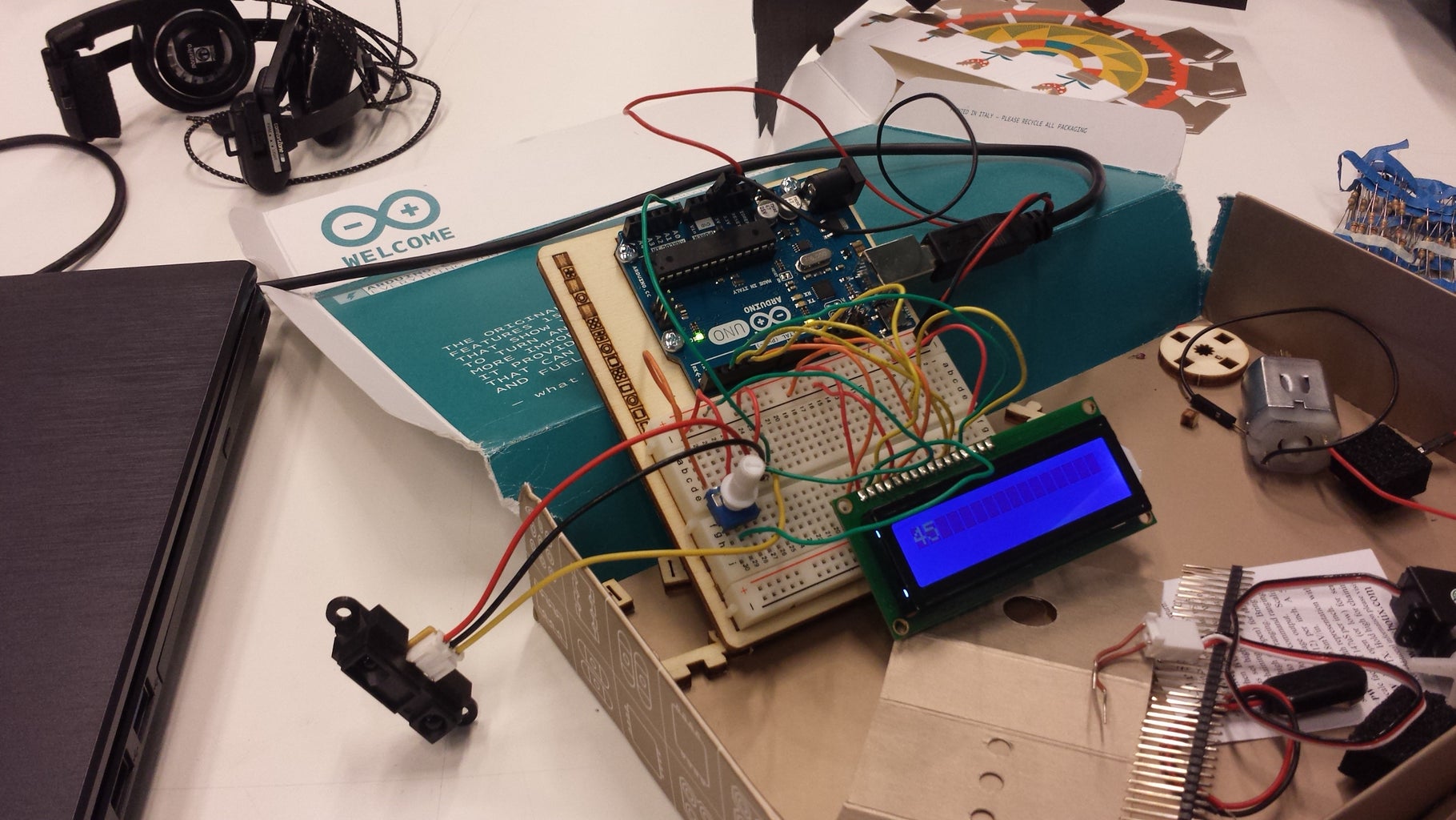 Show the Distance in Cm on LCD 