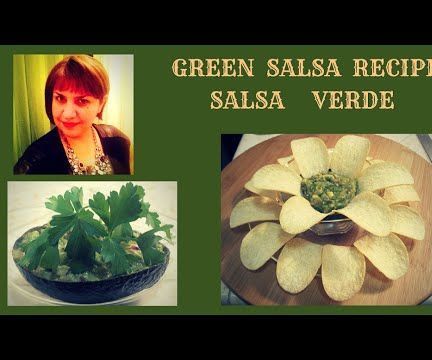STYLISH RECIPE AND SERVING OF SALSA VERDE 