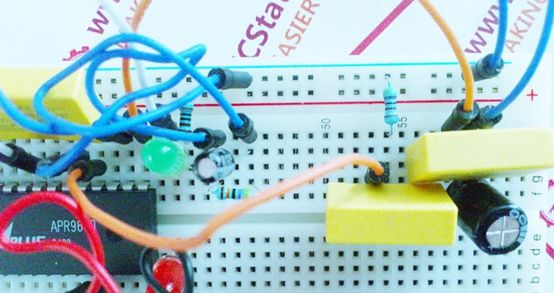 Put Into the Resistor R0,R6,R7,R1, Capacitor C5,  Electret Microphone
