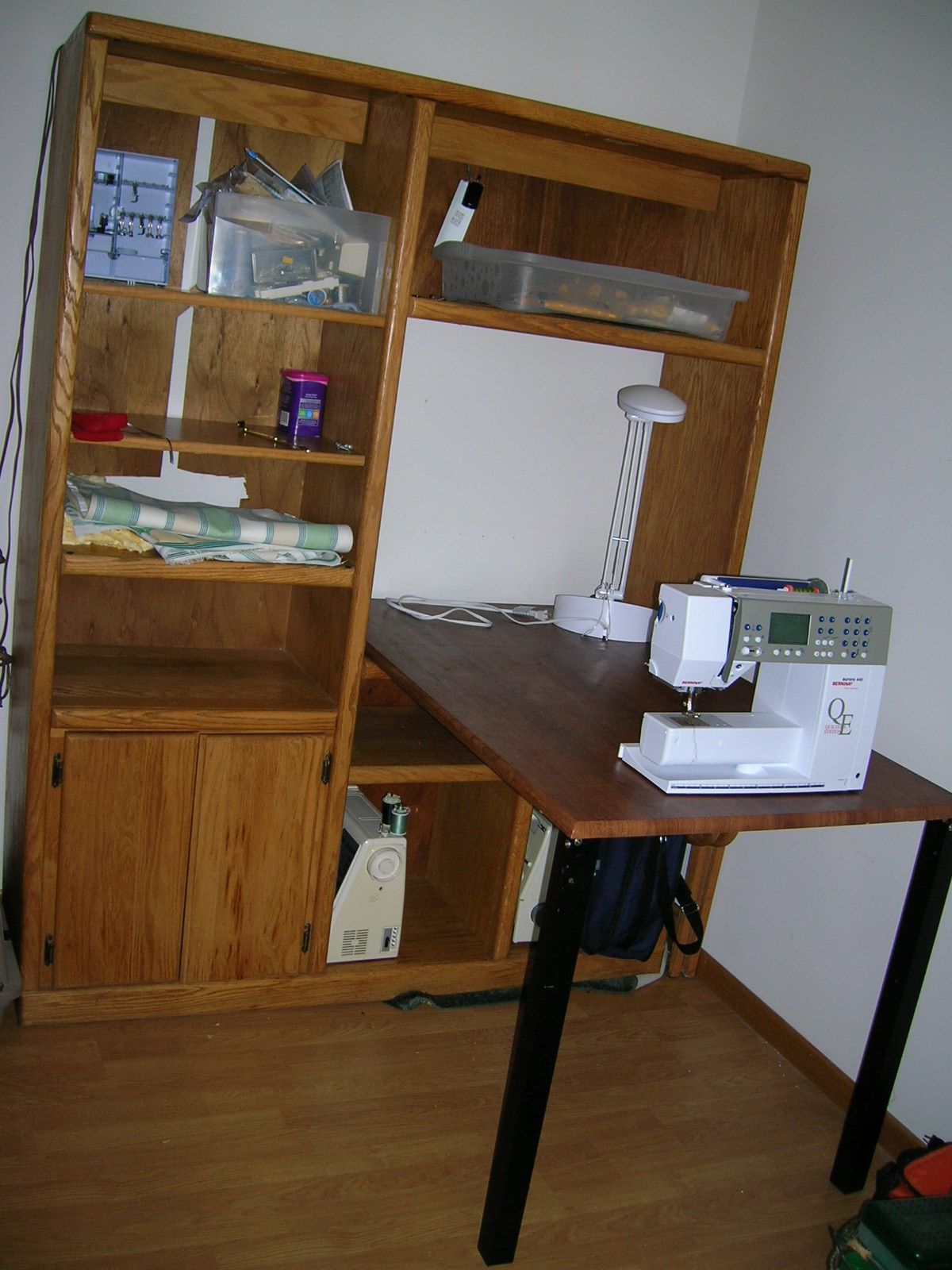 Build a Sewing Station From an Entertainment Center