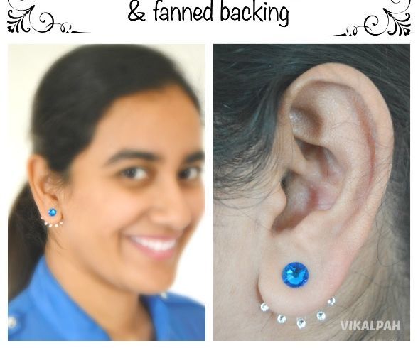 DIY Double Sided Earrings With Swarovski Crystal Post & Fanned Backing