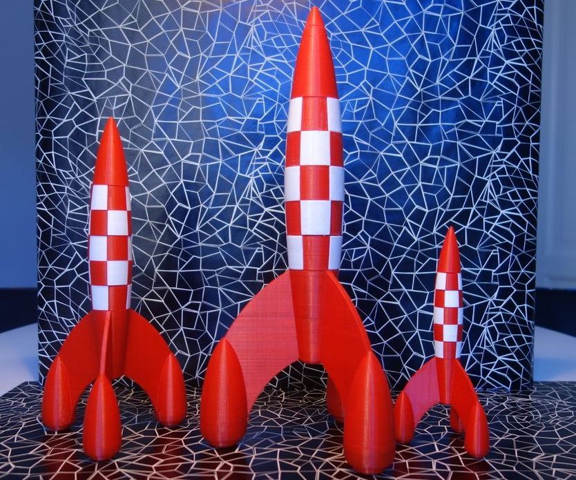 タンタンの冒険 ロケット22cmフランスで購入 TINTIN