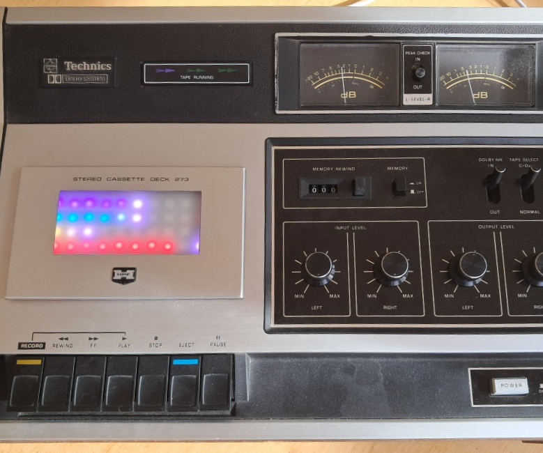 1971 Technics Cassette Deck With Machine Generated Music & RGB Graphics