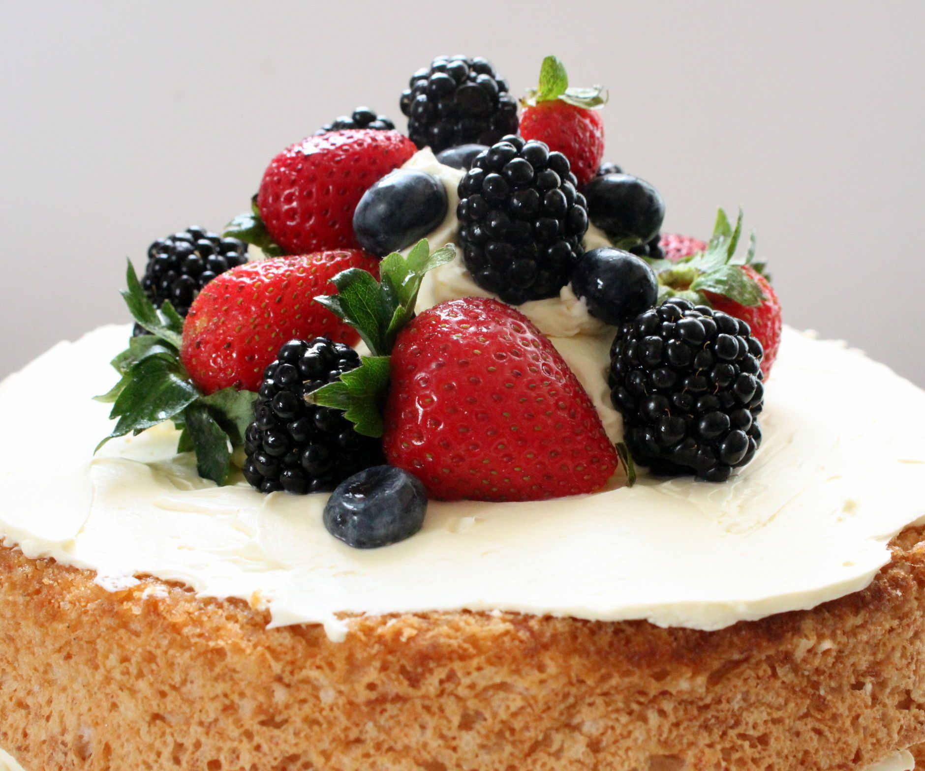 Coconut-Baiser Cake With Berries