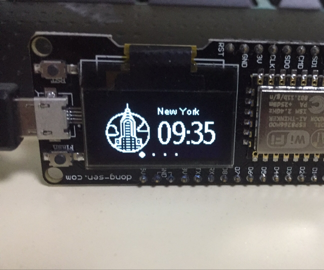 D-duino World Clock Test(Arduino&ESP8266)