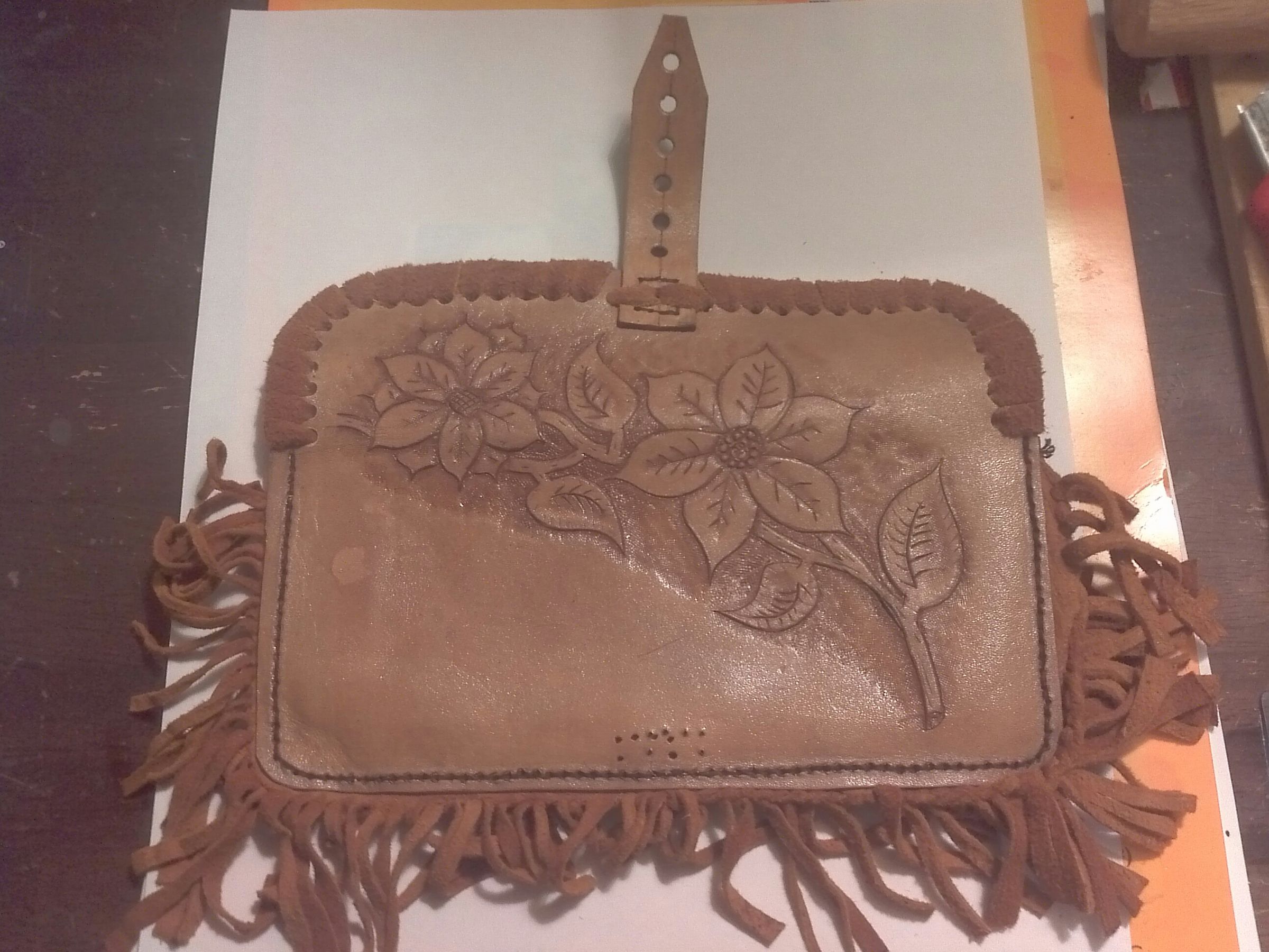 Handmade Leather Pouch for X-mas Gift