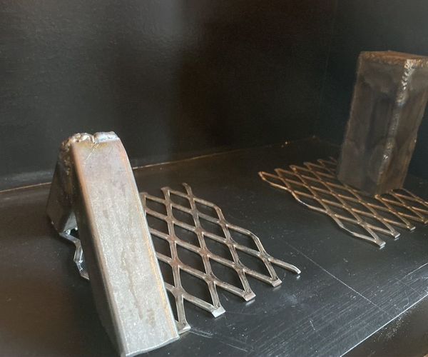 Scrap Steel Bookends