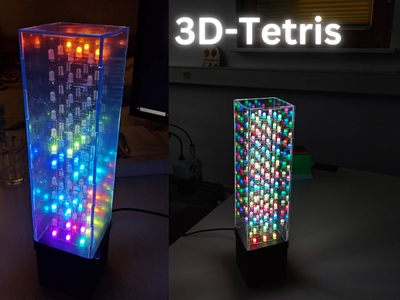 3D Tetris on a 3x3x12 LED Matrix