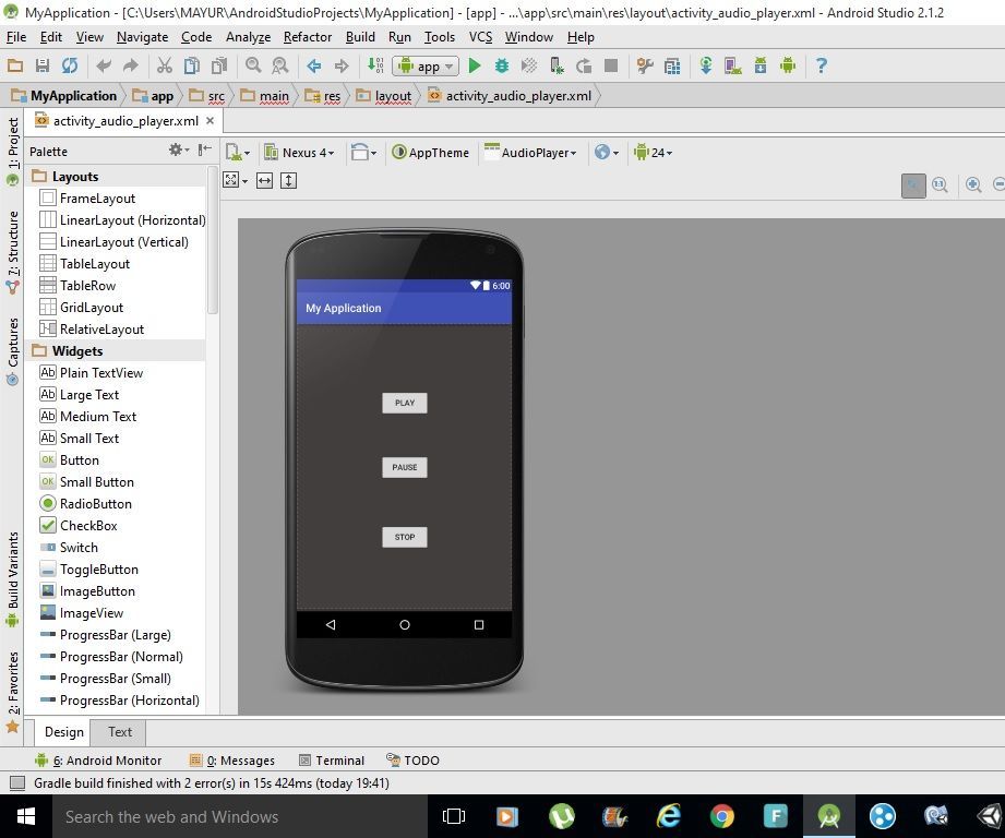 HOW TO MAKE A SIMPLE MUSIC PLAYER APP FOR ANDROID USING ANDROID STUDIO.