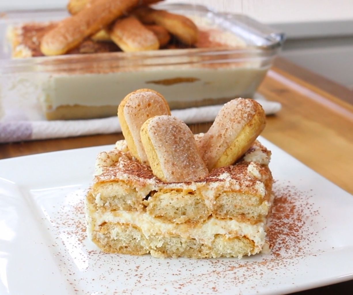 Eggless Tiramisu Cake | No Bake