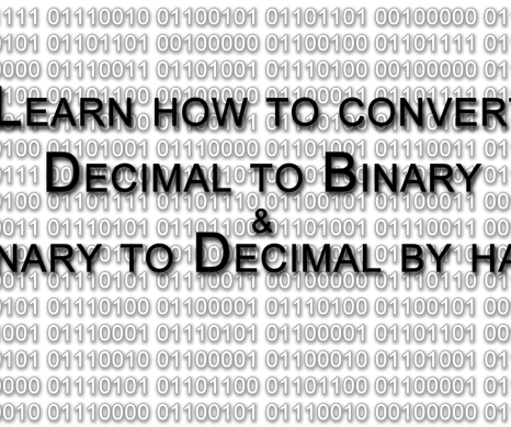 Convert Decimal to Binary and Vice Versa