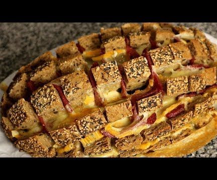 Salami & Cheese Stuffed Multigrain Bread Recipe