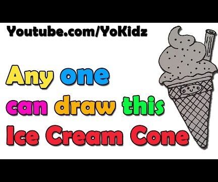 Ice Cream Cone Drawing Tutorial