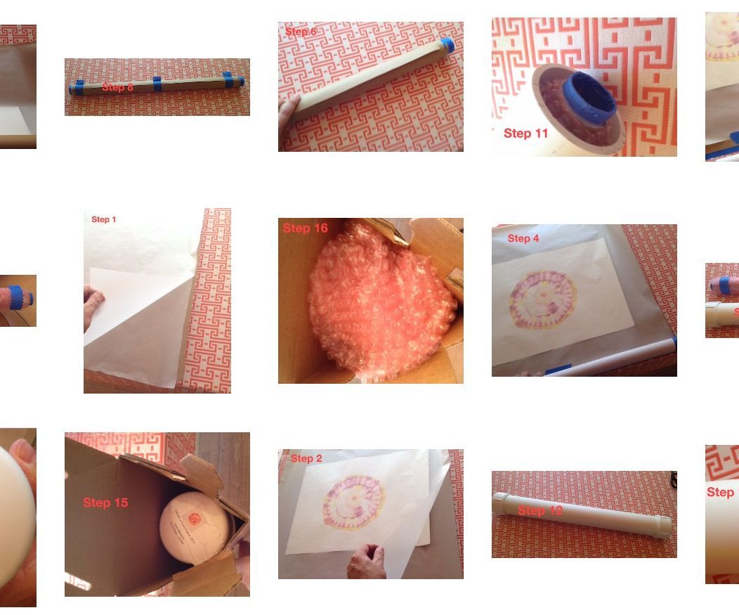 Packing Works on Paper, Art Packing, Water Color for Shipping.