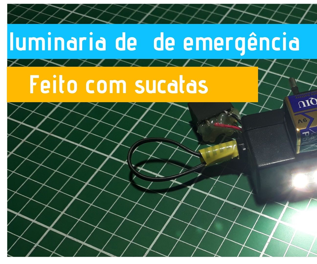 Emergency Light Design With Recycled Materials Led