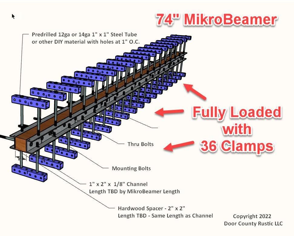 Multi-Clamp Glue-Up Jig for Fabricating DIY Wood Beams AKA a "MikroBeamer"