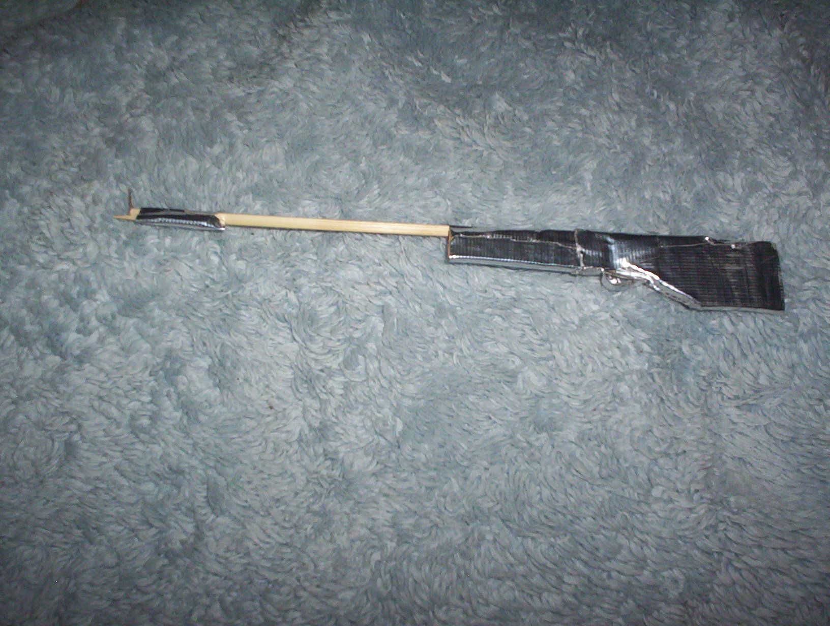 Kabob Stick  Cardboard and Duck Tape Mini Rifle