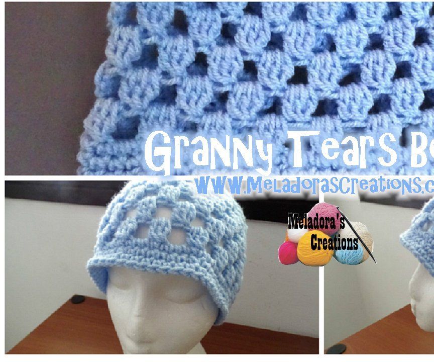 Granny Tears Beanie - Free Crochet Pattern & Video Tutorials
