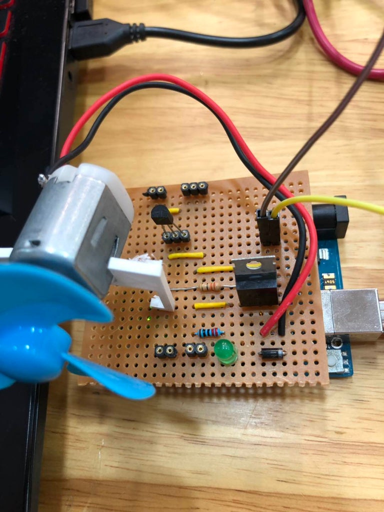 Temperature Controlled Fan ! : 4 Steps Circuit Diagram