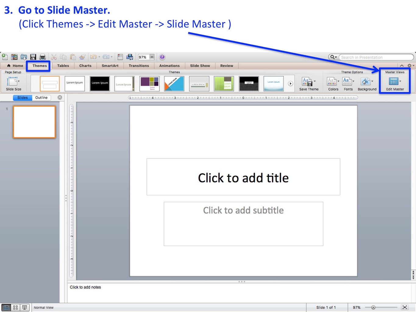 2d animation powerpoint presentation Go to Slide Master.