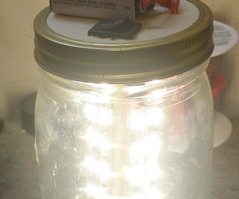 LED Lantern in a Canning Jar.