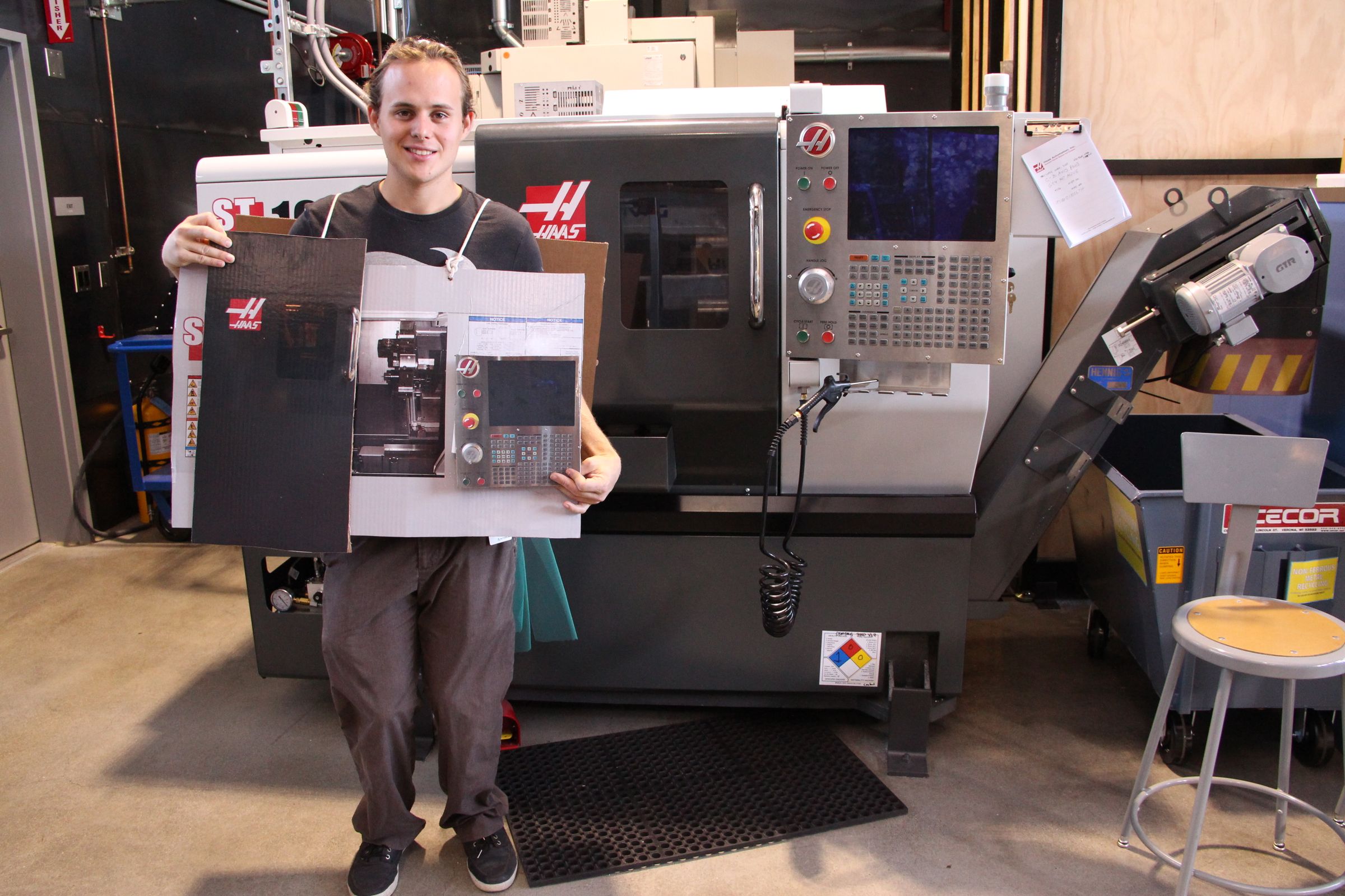 HASS CNC Lathe Costume, With Coolant Spill!