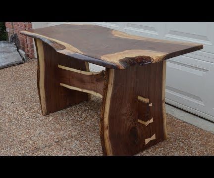 Walnut Slab Farm House Dining Table